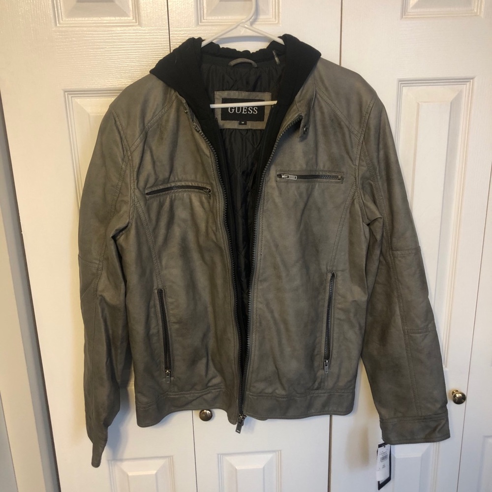 Guess NWT leather jacket L